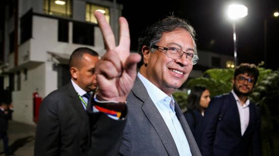 Gustavo Petro durante sus actividades proselitistas el 29 de mayo de 2022, en Colombia.