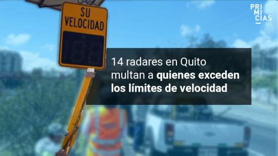 Exceso de velocidad en vías de Quito.