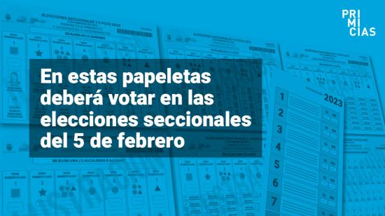 Avance de las papeletas para las votaciones del 5 de febrero.