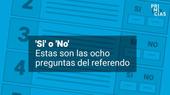 Preguntas del referendo para las elecciones seccionales del 5 de febrero