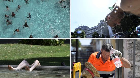 Imágenes de diferentes ciudades del mundo que enfrentan una ola de calor extrema. Récords de temperatura como las nefastas consecuencias del cambio climático global. Julio 2023