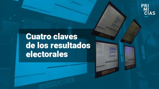 Resultados de las votaciones en Ecuador antes de la segunda vuelta.