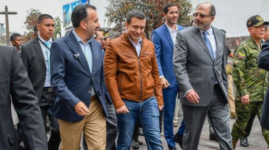 El presidente de la República, Daniel Noboa, y el presidente de la Asamblea Nacional, Henry Kronfle, visitaron el Metro de Quito, el 29 de noviembre de 2023.