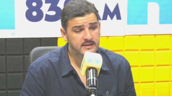 El alcalde de Guayaquil, Aquiles Alvarez, en su enlace radial del 8 de mayo de 2024. 