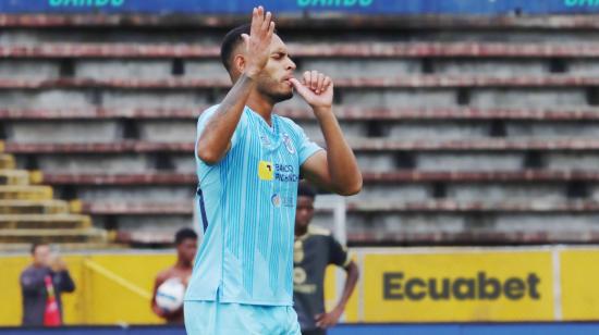 Ismael Díaz celebra un gol de Universidad Católica, el 27 de abril de 2024.