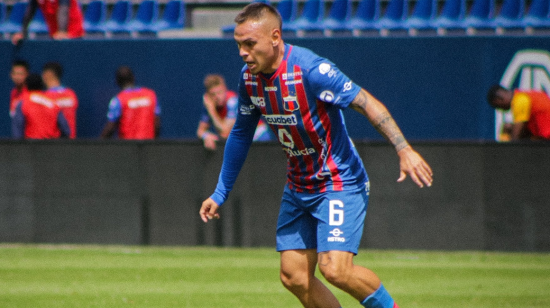 Dylan Baldeón, de Deportivo Quito, en el partido ante Vinotinto, el domingo 19 de mayo de 2024.