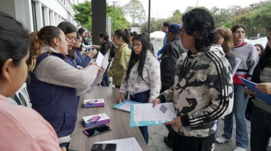 Bachilleres en las instalaciones de la Universidad de Cuenca, el 26 de julio de 2023.