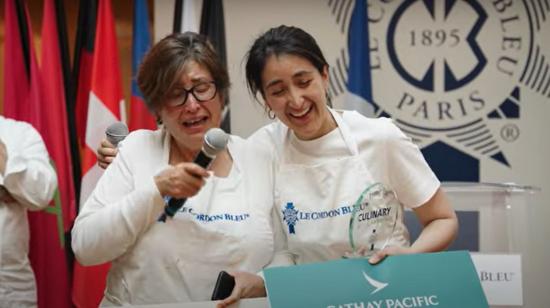 Guillermina Espinoza y Camila Brito, ganadoras de Culinary Competition 2024, organizado por Le Cordon Bleu París. 