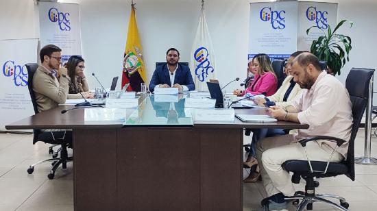 Los vocales del Cpccs en sesión el 22 de mayo de 2024.