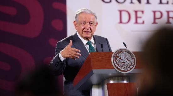 El presidente de México, Andrés Manuel López Obrador, en una conferencia matutina, el pasado 21 de mayo de 2024.