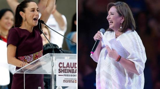 Claudia Sheinbaum y  Xóchitl Gálvez, candidatas a la presidencia de México.