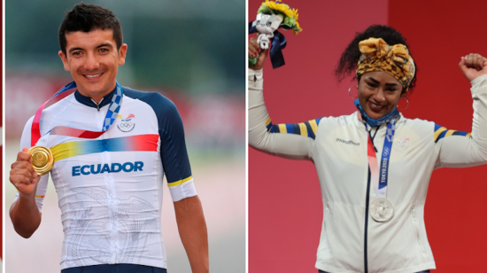 Richard Carapaz y Tamara Salazar festejan sus triunfos en los Juegos Olímpicos de Tokio.