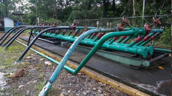 Vista de instalaciones petroleras en la Amazonía ecuatoriana el 24 de mayo de 2024.