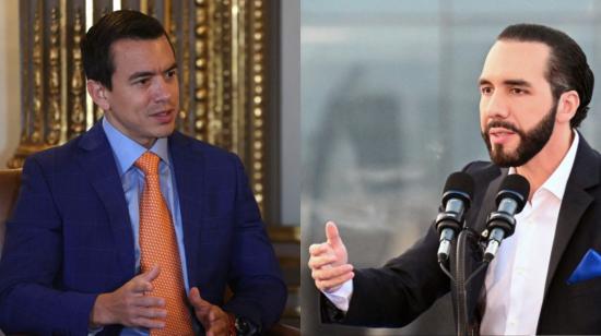 El presidente Daniel Noboa y el mandatario de El Salvador, Nayib Bukele.