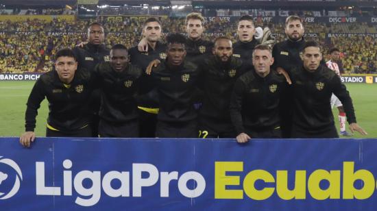 Jugadores de Barcelona SC, durante un partido de LigaPro, el 25 de mayo de 2024.