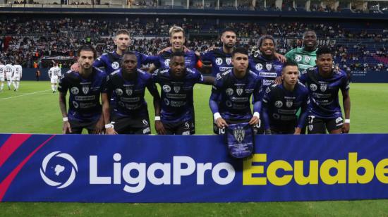 Jugadores de Independiente del Valle, durante un partido de LigaPro, el 18 de mayo de 2024.