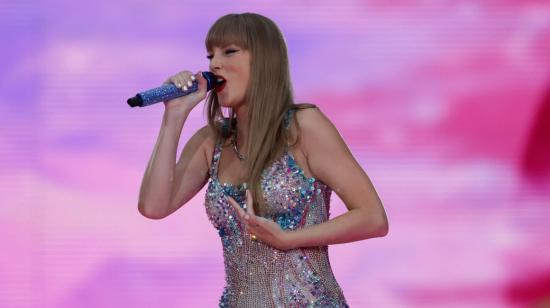 Taylor Swift en su concierto en el estadio Santiago Bernabéu de Madrid, 29 de mayo de 2024.