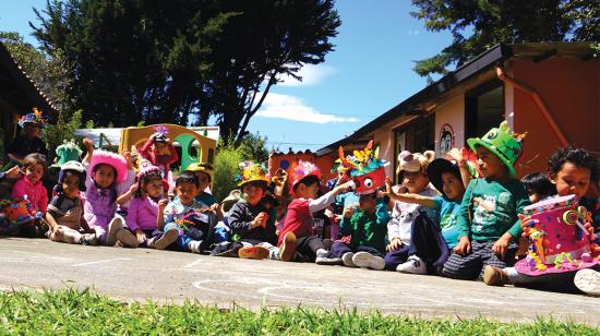 Niños y niñas de una escuela de Quito. 1 de junio de 2024