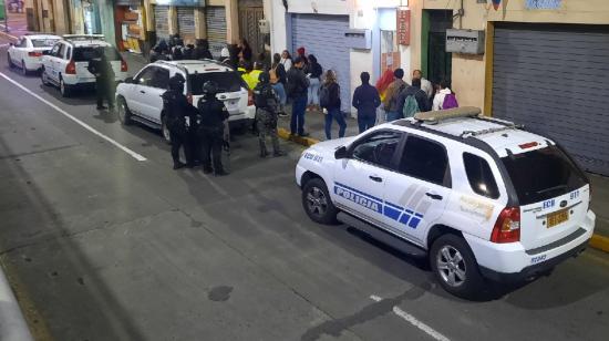 Un operativo policial en Ambato el 31 de mayo de 2024.