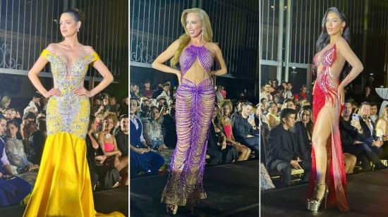 En la competencia preliminar de Miss Universo Ecuador, la noche del 4 de junio, las participantes desfilaron en traje de baño y traje de gala. 