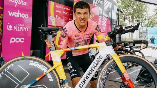 Richard Carapaz, durante el Tour de Suiza, el 9 de junio de 2024.