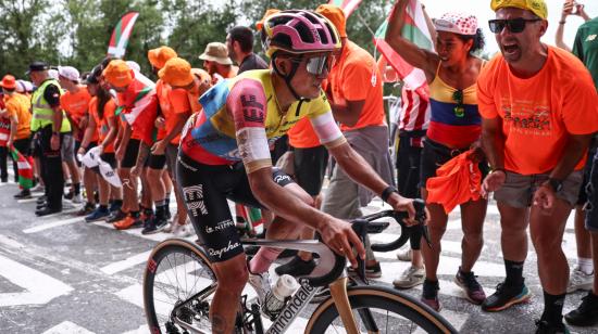 Richard Carapaz, durante la primera etapa del Tour de Francia, el 1 de julio de 2023.