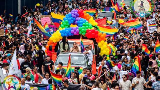 Imagen referencial de la marcha en Guayaquil por el Día del Orgullo Gay, junio de 2022.