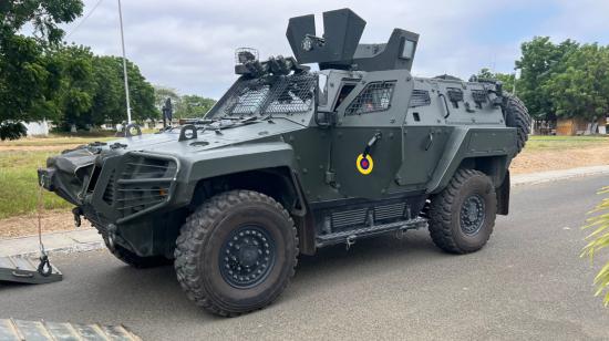 Vehículo Cobra II que opera en Manta en operaciones militares especiales, el 13 de junio de 2024.