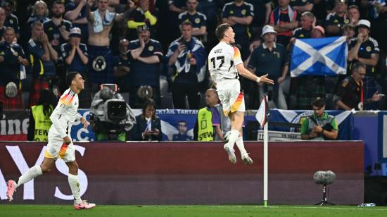 Florian Wirtz celebra su gol en la victoria de Alemania sobre Escocia, por la fase de grupos de la Eurocopa, este 14 de junio de 2024.