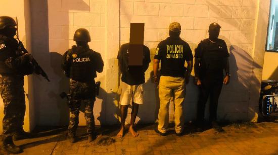 Alias 'Lalo', del grupo terrorista Los Lagartos, fue detenido por la Policía en la noche del jueves 13 de junio de 2024 en Guayas.