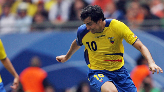 Jaime Iván Kaviedes, durante el partido ante Costa Rica en el Mundial de Alemania, el 15 de junio de 2006.