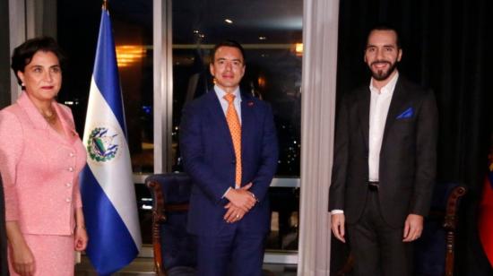 El presidente Daniel Noboa en un encuentro son Nayib Bukele en El Salvador el 31 de mayo de 2024.