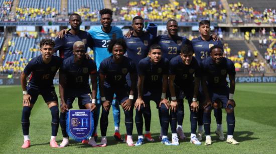 La Selección ecuatoriana de fútbol en un duelo amistosos ante Honduras, el pasado 16 de junio de 2024.