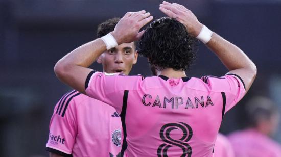 Leonardo Campana festeja el gol del Inter Miami al Columbus Crew, el 19 de junio de 2024. 