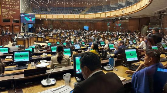 Votación del pleno de la Asamblea. Quito, 20 de junio de 2024
