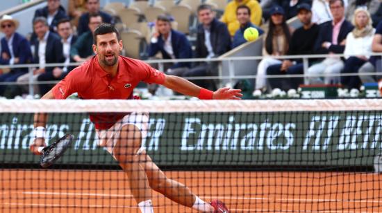 Novak Djokovic durante el Roland Garros el 3 de junio del 2024.
