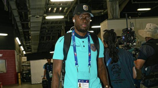 Enner Valencia en su llegada al estadio para enfrentar a Venezuela el 22 de junio del 2024.