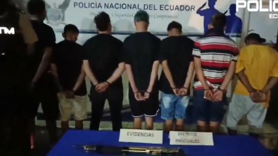 Siete sujetos fueron detenidos por intento de asesinato en Guayaquil.