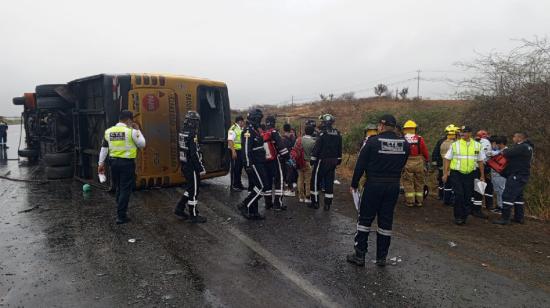 Percance vial en el kilómetro 86 de la vía a Santa Elena, en la mañana del 25 de junio de 2024.