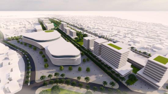 Imagen del proyecto del nuevo mall, considerado como el más grande de Manabí, cuya inversión aproximada asciende a USD 100 millones. 