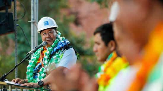 El presidente de Bolivia, Luis Arce, en un evento gubernamental el 19 de junio de 2024.