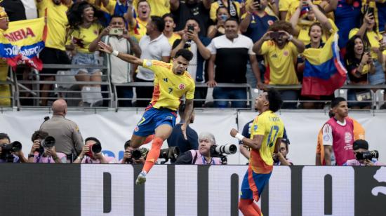 Luis Díaz celebra su gol ante Costa Rica, en Copa América, este 28 de junio de 2024.