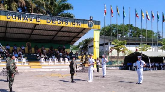 Imagen referencial de una ceremonia en el Fuerte Militar Napo, donde apareció el cuerpo sin vida de una subteniente, el 29 de junio de 2024.