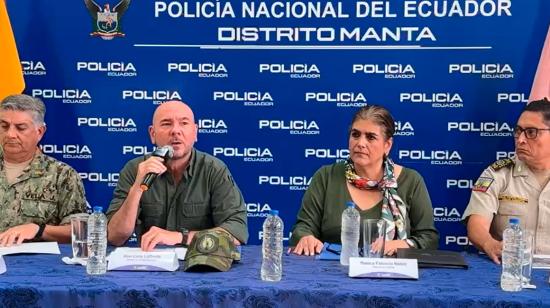 El ministro de Defensa, Giancarlo Loffredo, en una rueda de prensa, este 1 de julio de 2024.