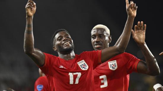 José Fajardo, de Panamá, celebra en la victoria ante Bolivia por la Copa América, el 1 de julio de 2024.