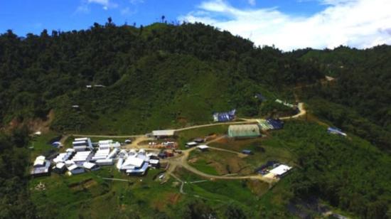 Campamento del proyecto minero Cascabel, en Imbabura, a cargo de la empresa SolGold. 