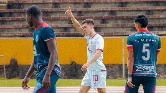 Horacio García festeja un gol ante Juventud FC  el 20 de junio del 2024. 