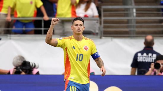 James Rodríguez celebra su gol ante Panamá este 6 de julio de 2024.