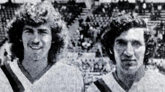 Pablo Zaldumbide y Manuel Swett durante su época como jugadores de El Nacional.