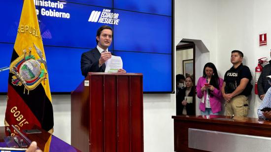 Rueda de Prensa del viceministro de Gobierno, Esteban Torres. Quito, 08 de julio de 2024